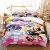 Game Kpop Hyperdimension Neptunia Bedding Set 3 Pieces Printed Duvet Cover with Pillowcases Breathable Bed Linen Home Decor