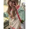Y2k Harajuku Kawaii Cute Hoodie Women Japanese Fashion Patchwork Cartoon Print Design Sweatshirt Preppy Style Female New