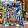 Digimon Custom Name Flannel Blanket Personalized Soft Warm Plush Throw Blanket Customized Gift for Family Friends