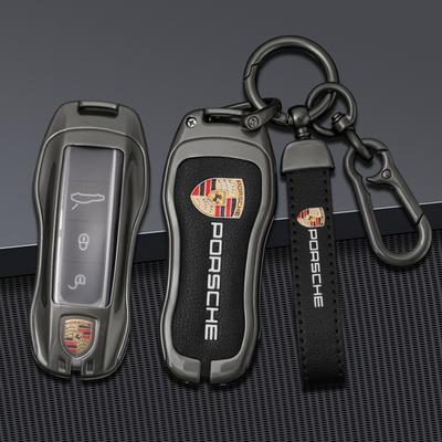 Для New Cayenne Panamera 911 992 Taycan Сплав цинка Кожаный Чехол-оболочка для Умного Дистанционного Ключа Автомобиля Аксессуары Брелок