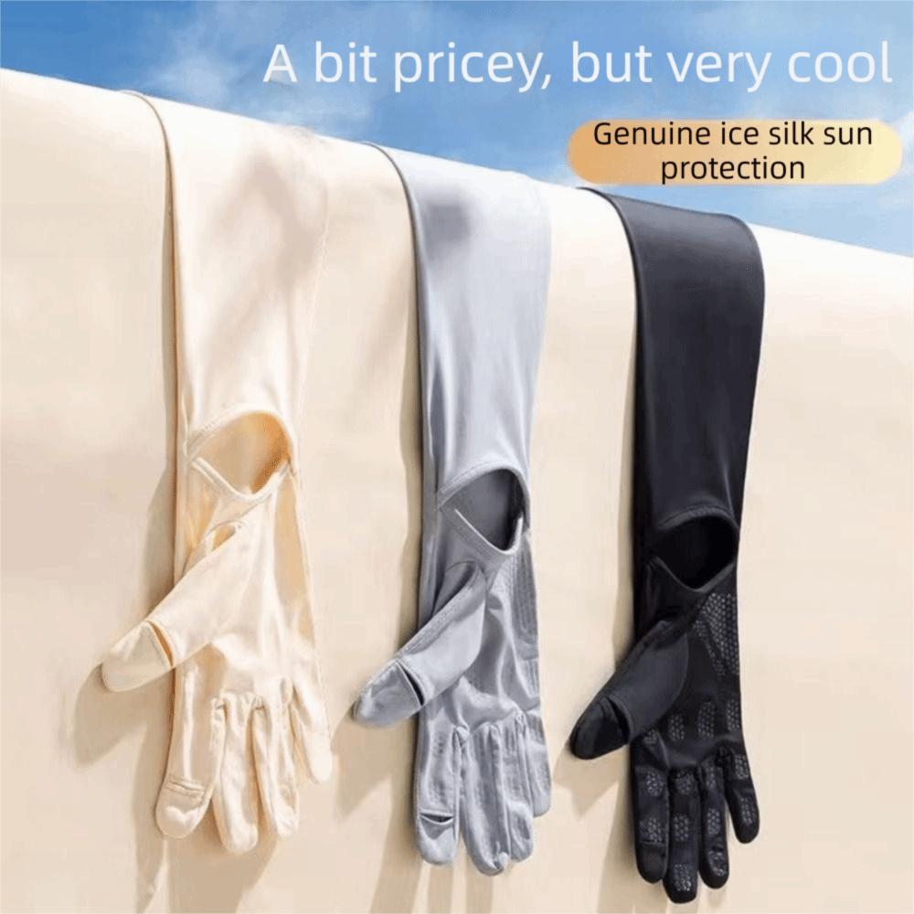Anti UV Shield Sun Protection Gloves Ice Silk UV Resistant Gloves Cycling Sports