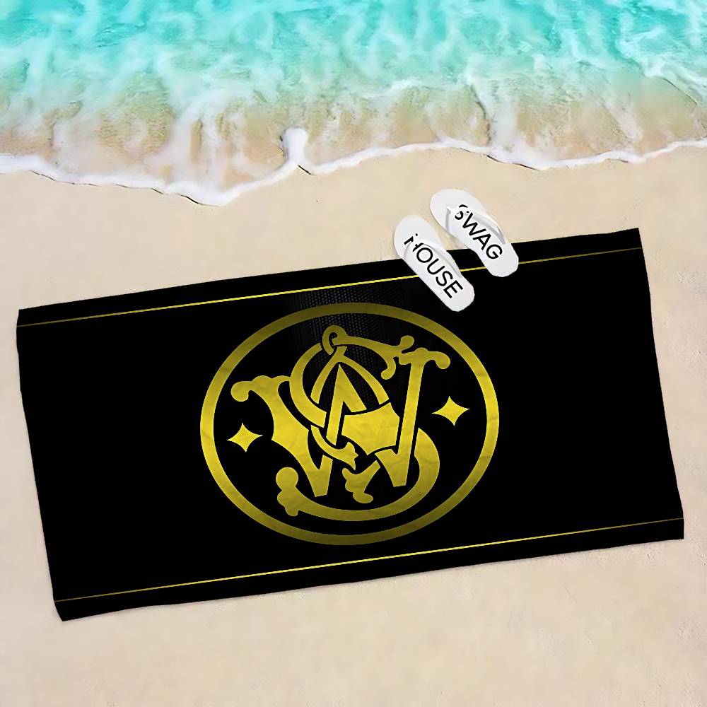 GUN SmithS W-WessonS Microfiber Printed Beach Towel Mountain Climbing Yoga Beach Swimming Running Absorbent Soft Towel