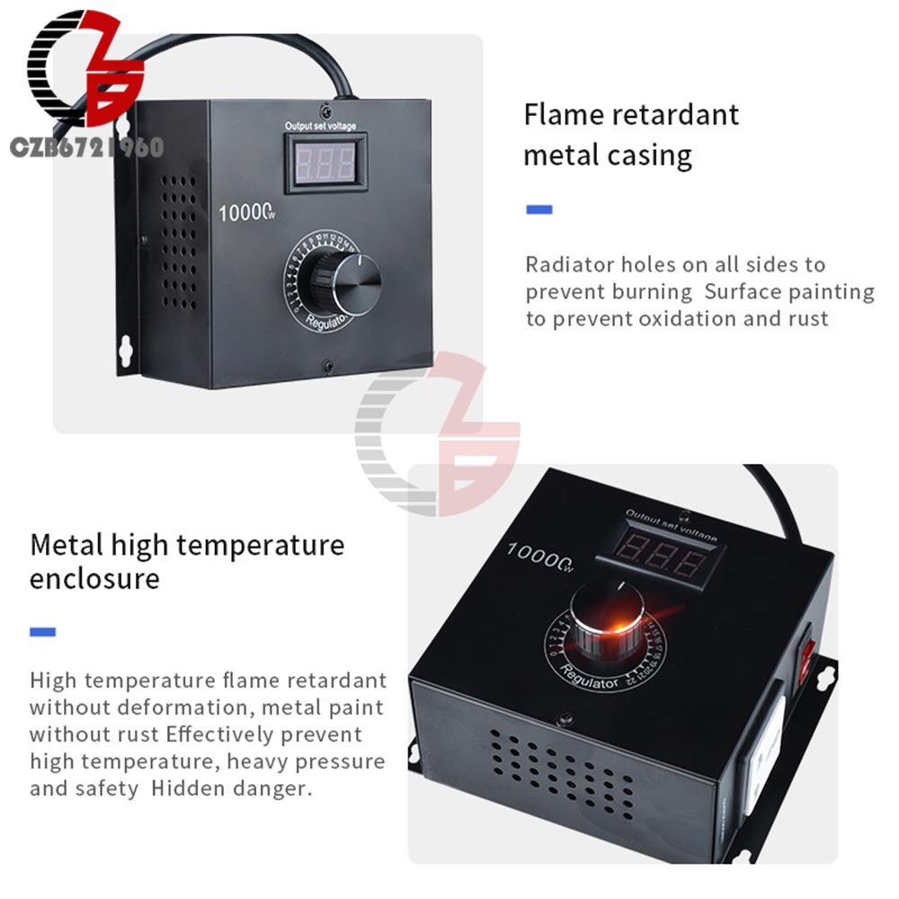 10000W AC 220V Electrical Voltage Regulator Controller Converter Regulator Transformer Variable Voltage dimmer Speed Controller