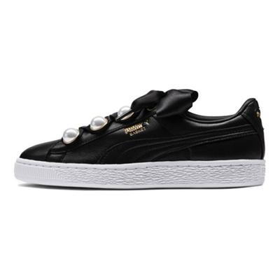 Кроссовки женские низкие Basket Bling Ribbon Черные 366732-04
