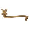 Antique Garden Faucet with Extended Spout Antifreezing Copper Wall Mount Single Cold Water Tap for