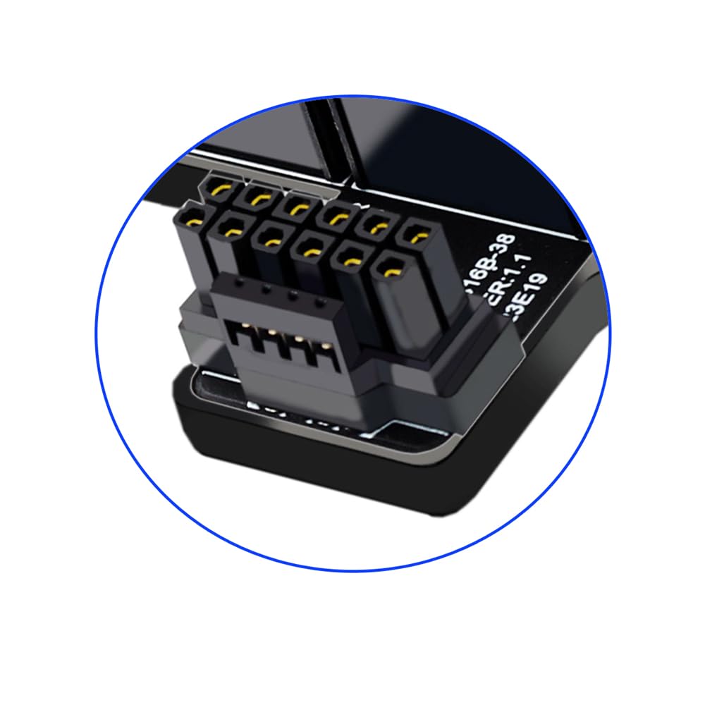 Cablecc 12VHPWR Power Modular To 3xPCIe ATX 8P Up Angle 90 Degree Adapter 16 Pin Graphics Card for 4080 5090TI ATX3.0 PCI-E 5.0 Type-B 12+4P