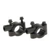 [Generic Product] Motorcycle Scooter Handle Mirror Clamp Mounting Bracket 0.4 Inch (10 Mm) (Black) 1 Pair