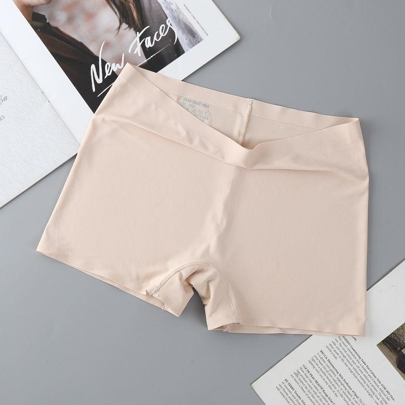 Women Boxers Underwear Seamless Panties Solid Color Boyshorts Mid Waist Panties Invisible Safety Panty Female Underpants