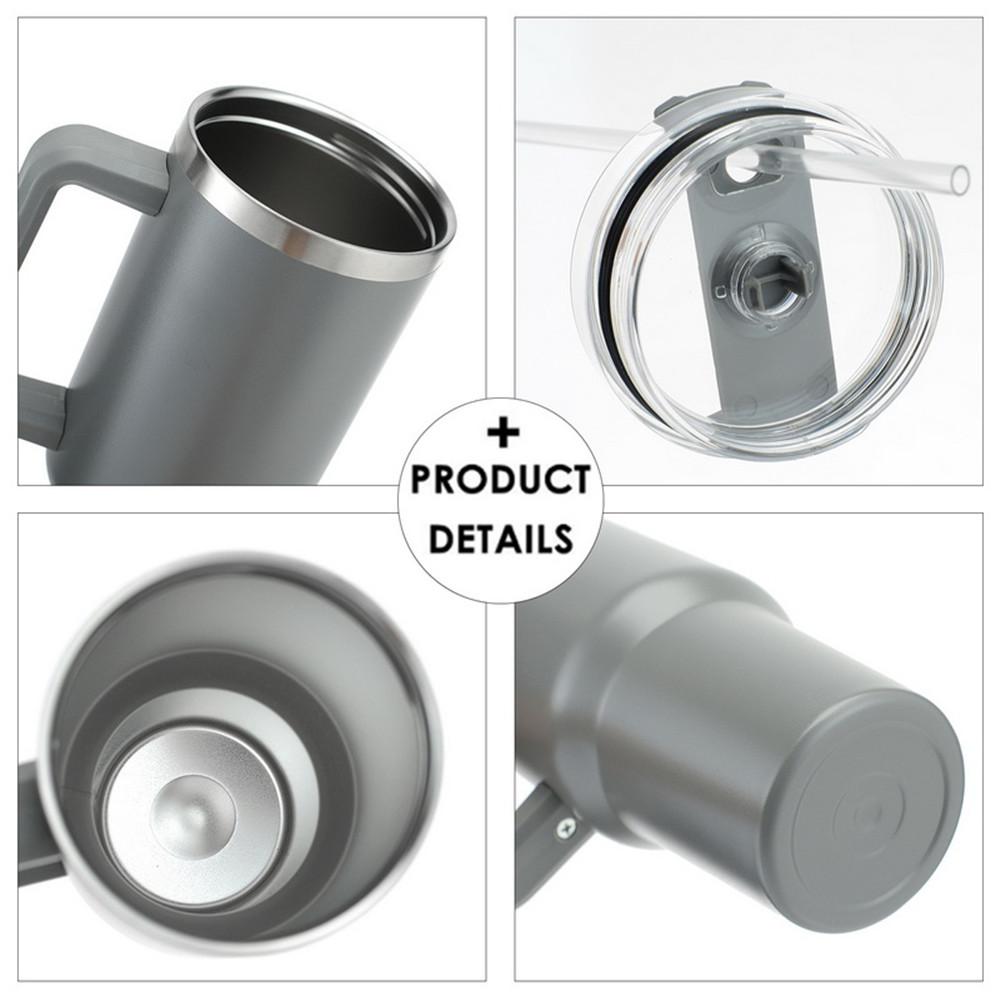 Дорожная кофейная кружка премиум-класса, нержавеющая сталь, стаканы-термосы, термос, термокружка, бутылка для воды, стакан на 40 унций с ручкой