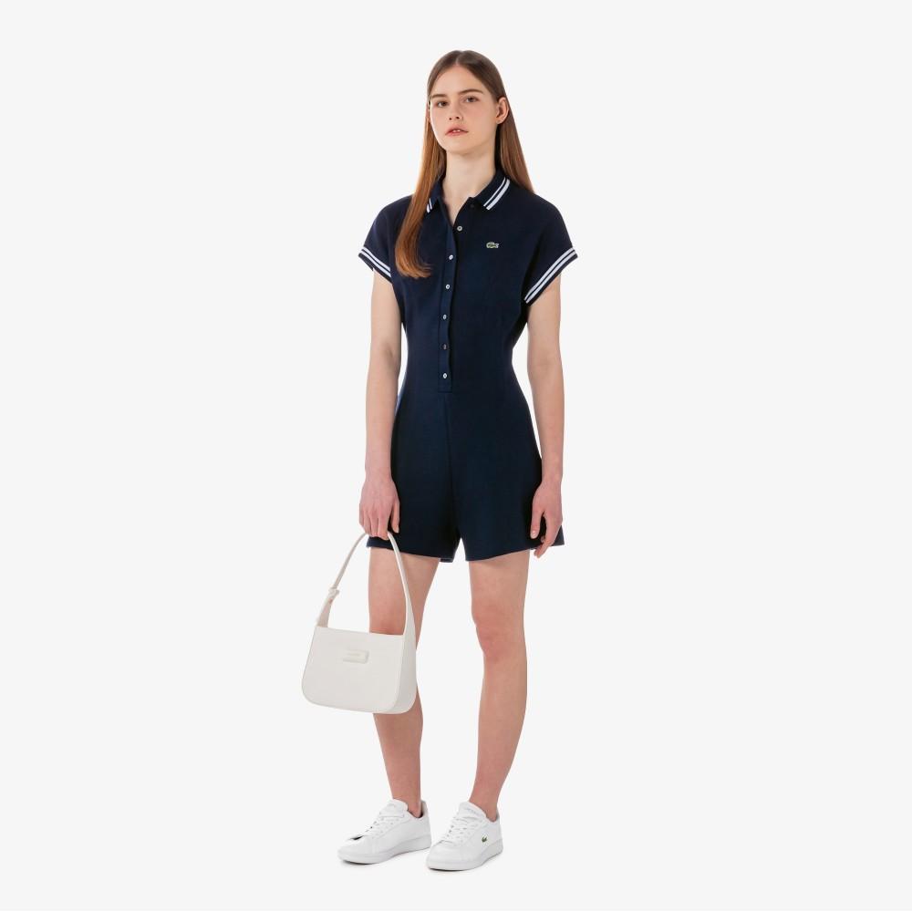 Lacoste Женский полосатый комбинезон MIF с воротником EF2431-56G525
