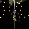 1 Piece Christmas Tree Decoration Acrylic Transparent Hanging Ornament Ice Crystal Pendant Snowflake Ice Crystal Iron Pendant
