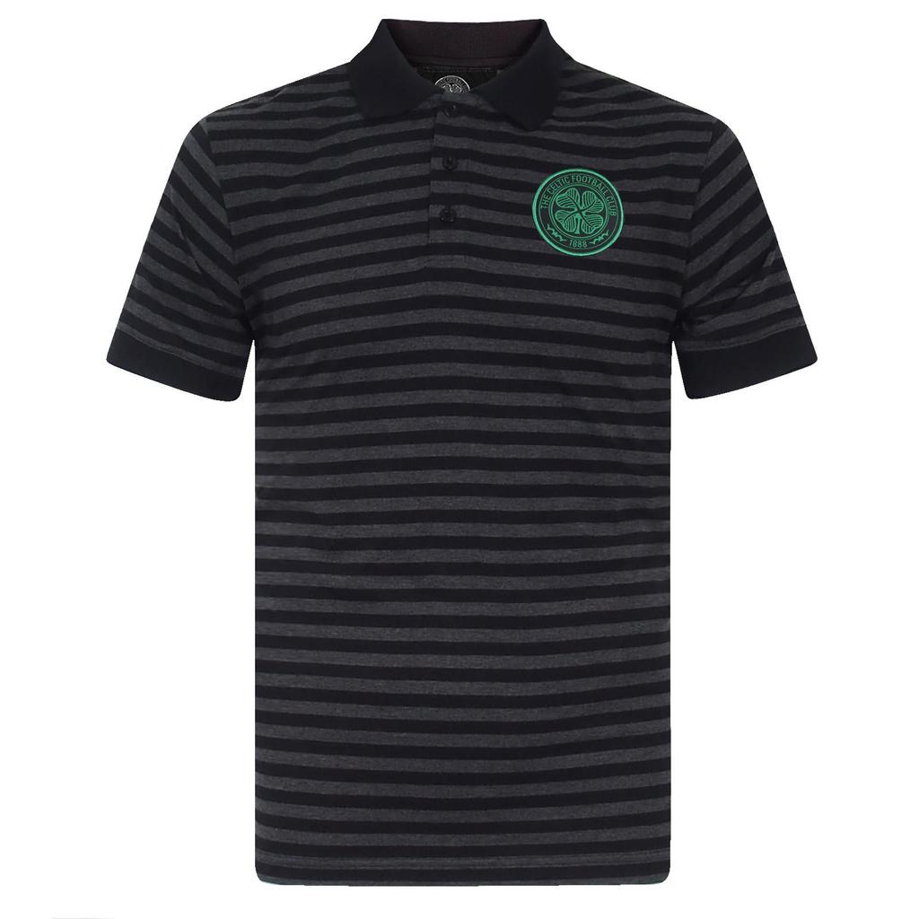 Celtic FC Men's Contrast Striped Polo Shirt