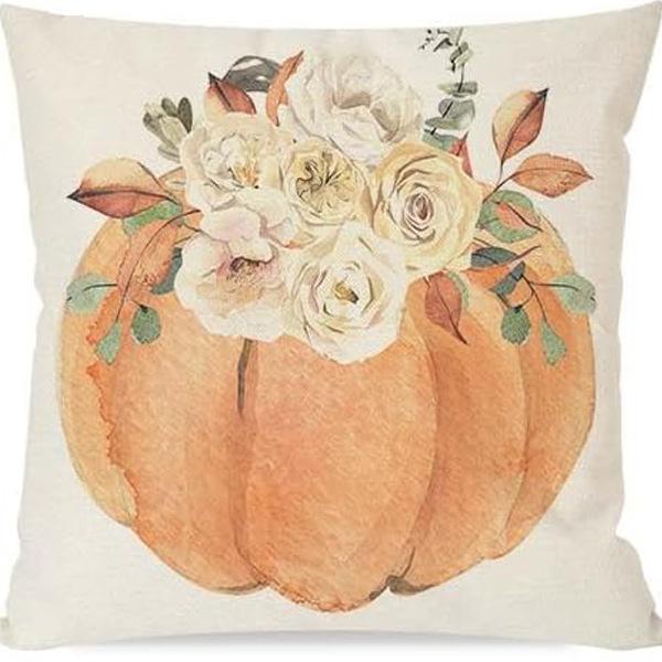 Thanksgiving New Pillow Case Autumn Pumpkin Print Letter Pillow Home Cushion Set Decoration