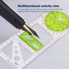 Multifunctional Geometric Ruler, Mathematics Drawing Ruler for Kids Architect Stereo Geometry Ellipse Drafting Scale Ruler