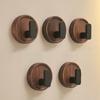 Self-adhesive Solid Wooden Hook Walnut Key Decorative Towel Holder Hook Door Hanger Wall Coat Rack Kitchen Bathroom Organizer