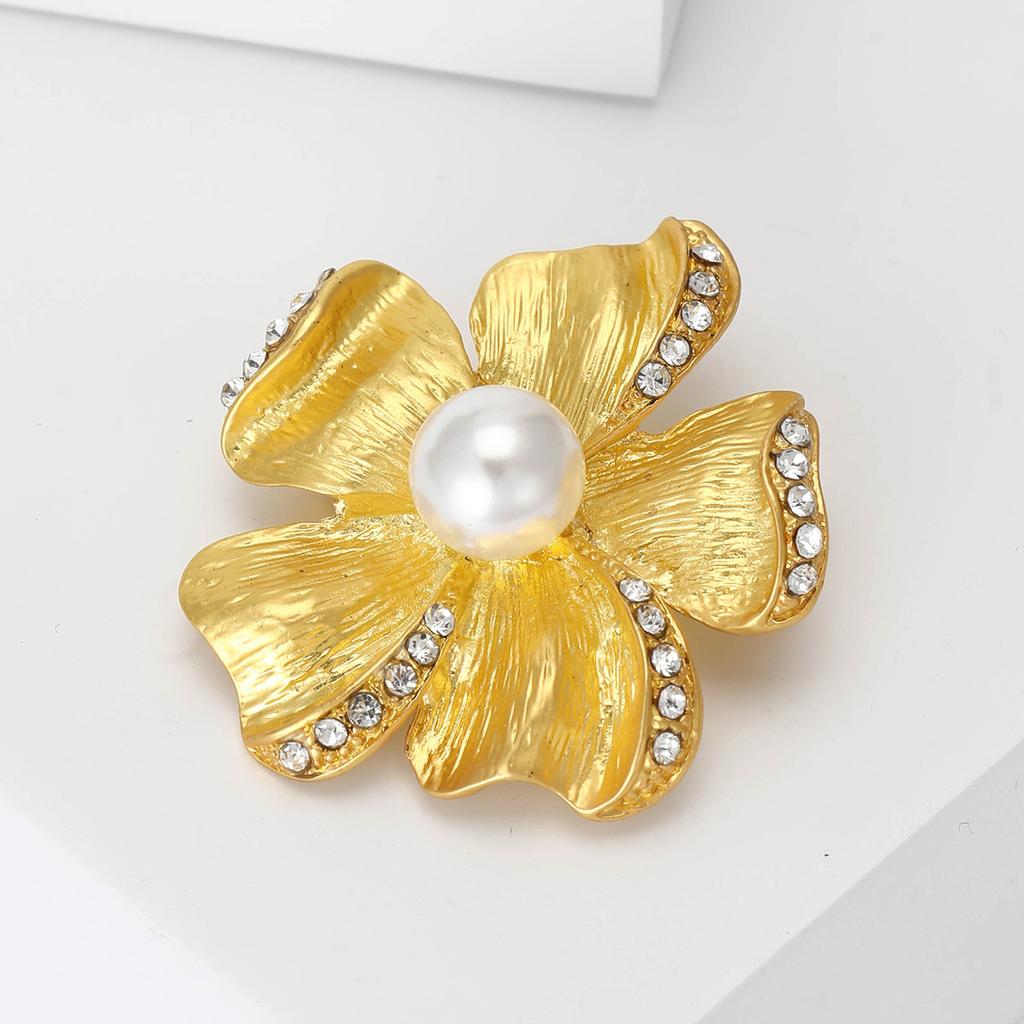 Модная универсальная брошь-цветок из эмали из сплава, простая булавка для женского костюма в стиле ретро, украшение на корсаж