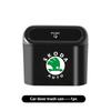 AAABT1 Hanging Car Trash Can Garbage Dust Case Storage with Lid Bin For Skoda Fabia Kamiq Superb Scala Enyaq-iV MK3 VisionS Yeti