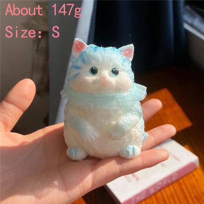 Kawaii Lucky Cat Siamese Cat Soft Slow Rising Squeeze Stress Relief Sensory Fidget Toy Plush Desktop Ornamen Anxiety Relief Toy
