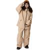 BOARDEE Snowboard Wear Set X Size Women's (Jacket Pants/Beige, L) BD24JFOT01U×OB01U