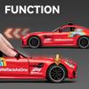 1/24 Benzs AMG GT Safety Car литой миниатюрный автомобиль литой металлический модель звук и свет детские игрушки подарки коллекционные транспортные средства