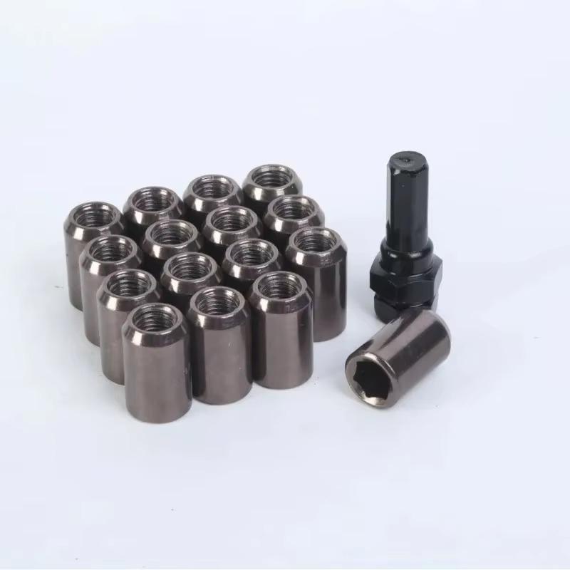 For Racing Lug Wheel Nuts Screw Aluminum Tuner Racing Lug Nut 20PCS M14*1.5 M12*1.5 Wheel Nuts Internal Hexagon Nut