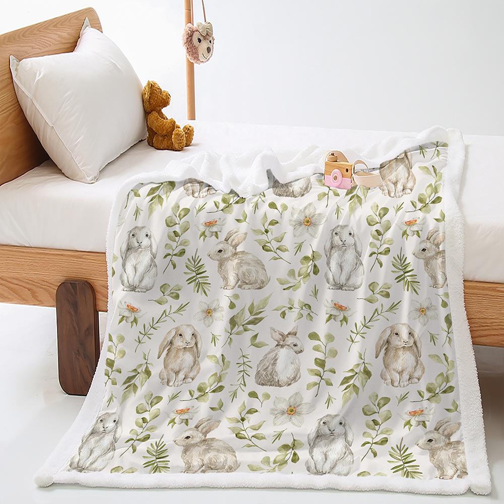 Blanket Animal Rabbit Blanket Lamb Fleece Crystal Fleece Blanket Blanket Universal