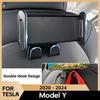 Для Tesla Model 3/Y Держатель для телефона на заднее сиденье с 2 крючками, вращающийся на 360°, Подставка-крепление для подголовника автомобиля, Поддержка для планшетного ПК iPad Mini