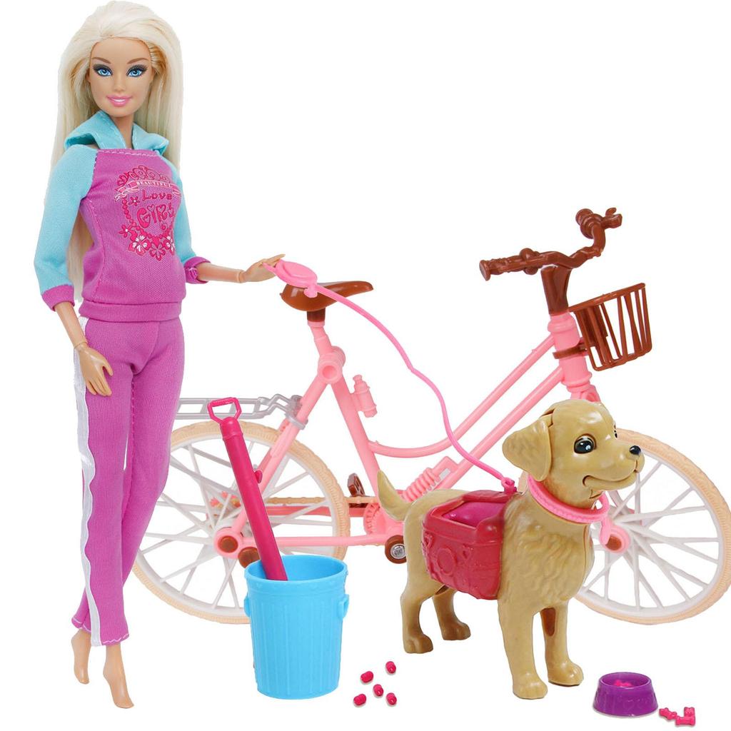 Наборы для занятий спортом на открытом воздухе для кукол 30 см, повседневные брюки, худи, велосипед, домашние животные, собака, игровой набор, одежда для кукол 30 см, аксессуары для кукол 1/6, детская игрушка(НЕТ КУКЛЫ)