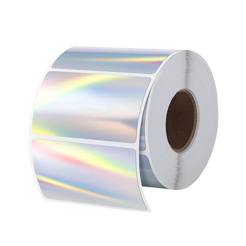 Персонализированные серебряные голографические термонаклейки: Самоклеящиеся этикетки для благословений, которые можно печатать