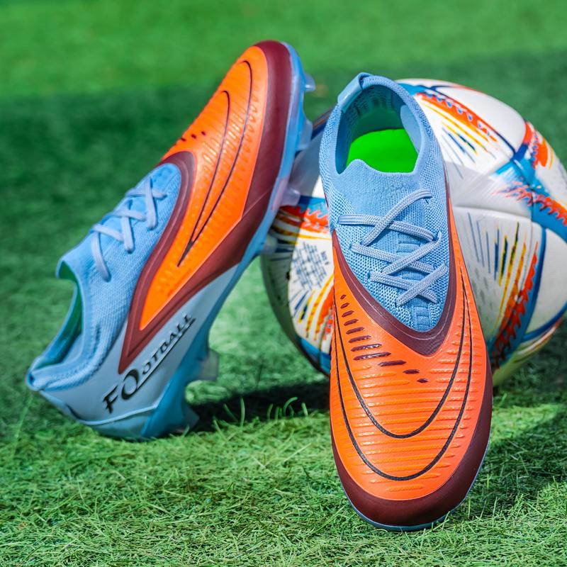 Super Star Fashion Mens Soccer Sneakers Unisex Professional Football Training Shoes Men Long Spikes Futsal Cleats chuteira campo