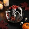 Skull Ashtray for Smokers Resin Flower Ashtray Windproof Decorative Ash Tray Home Art Office Office Gothic Desktop Ornament Indoor And Outdoor