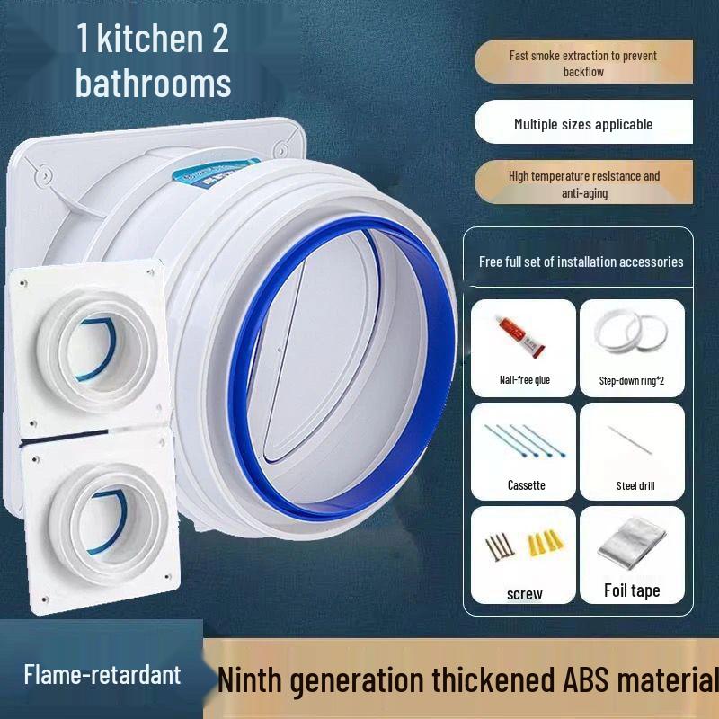 Кухонная вытяжка Обратный клапан дымохода - Предотвращение дыма и защита трубы