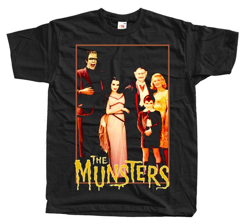Черная футболка унисекс The Munsters V17 из фильма ужасов