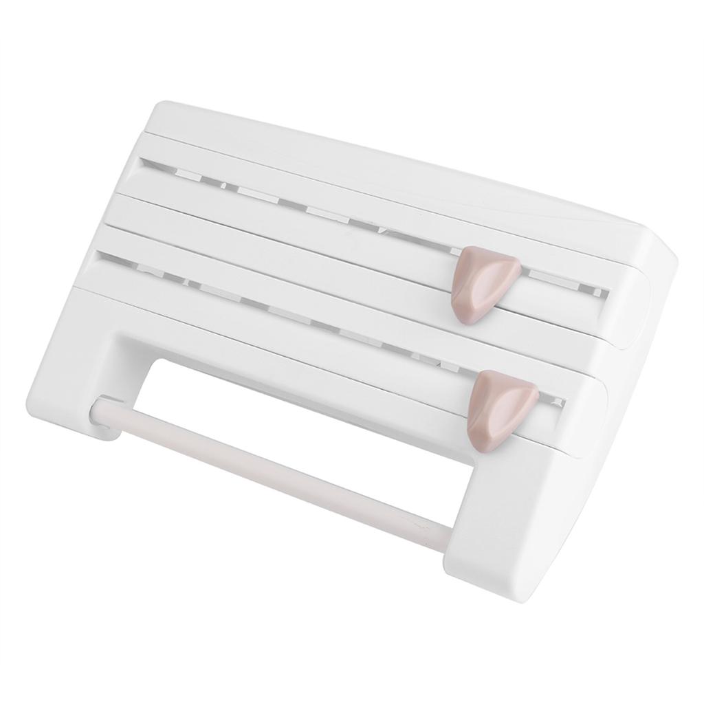 Kitchen Sauce Bottle Storage Rack Paper Towel Holder Mount Kitchen Tool Cling Film Cut