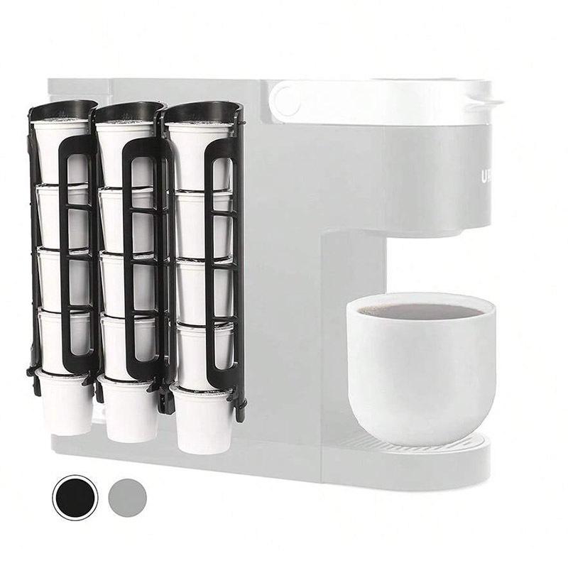 Coffee Pod Holder, 4-Tier Coffee Capsule Storage Organizer, Wall-Mounted Coffee Pod Rack