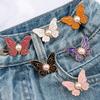 Exquisite Luxury Butterfly Adjustable Tightener Waist Buckle Jeans No Sewing Required Waist Button Detachable Waist Buckle