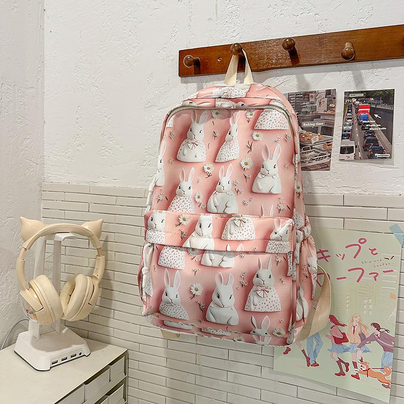 Школьный рюкзак корейская версия ins милый мультяшный принт медведя элемент ulzzang универсальный мягкая девочка цветок спина