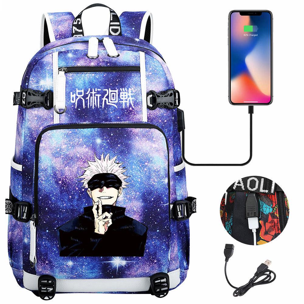 Рюкзак с USB-наушниками с принтом Jujutsu Kaisen