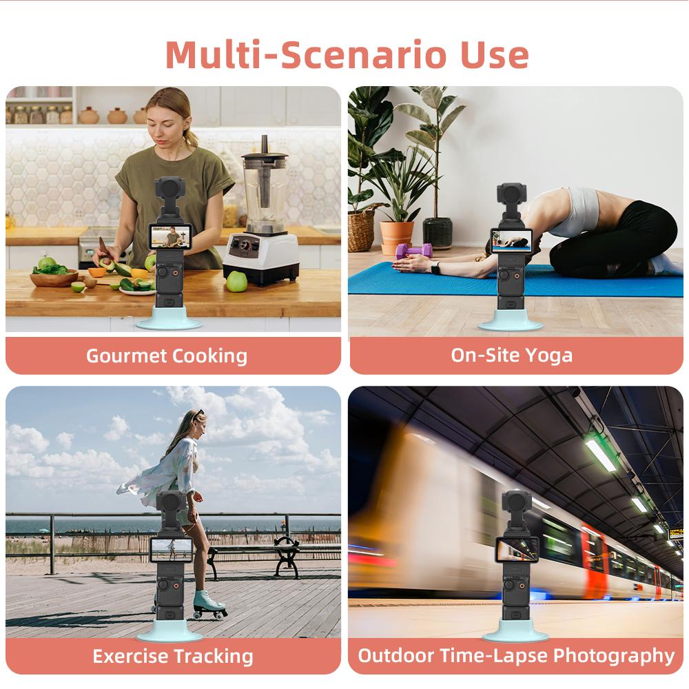 BRDRC Pocket 3 Silicone Desktop Mount Portable Base for DJI Pocket 3 Accessorise Desktop Stable Bracket Non-Slip Support Adapter