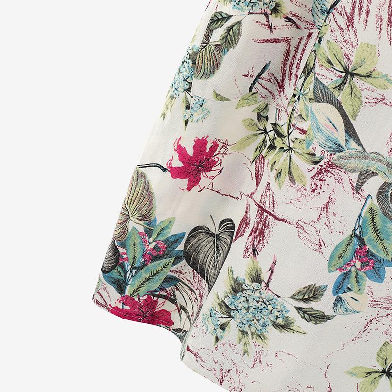 ZANZEA Women Casual Floral Print Summer O-neck Sleeveless Dress