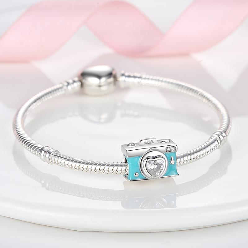 Fit Bracelet Charms Diy 925 Silver Travel Airplane Luggage Air Balloon Charm Beads Jewelry Gift