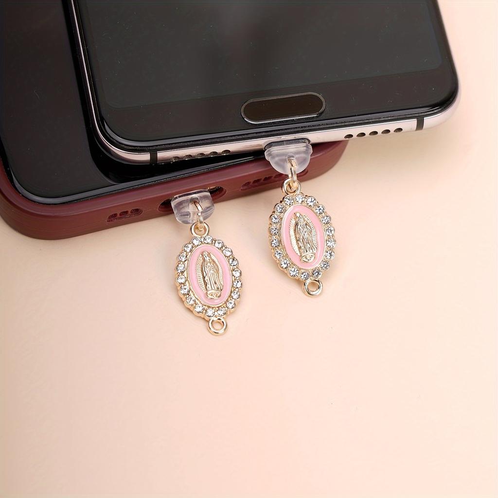 1 шт. Шарм Девы Марии Заглушка от пыли для телефона - Декоративная подвеска