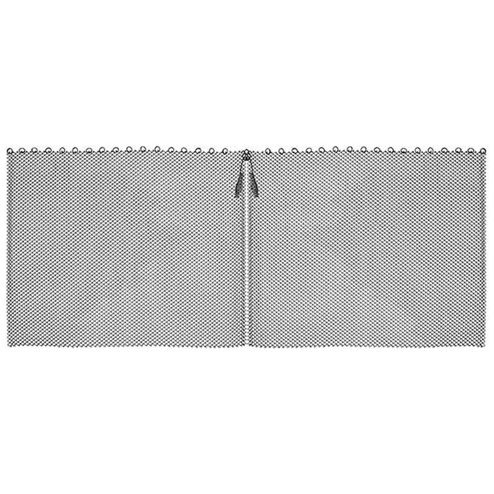 Комплект из 2 сеток-занавесок для камина, Сверхпрочная панель-искрогаситель для защиты камина и кострища