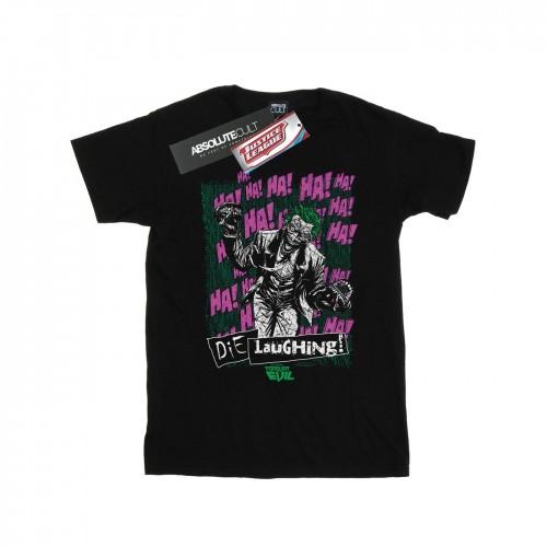 DC Comics Womens/Ladies Justice League Joker Die Laughing Cotton Boyfriend T-Shirt