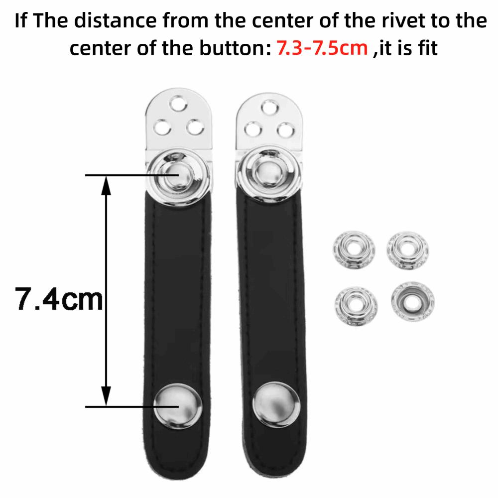 2Pcs PU Leather Accordion Bellows Buckle Double Layer Buckle Bass Accordions  Bass Accordions