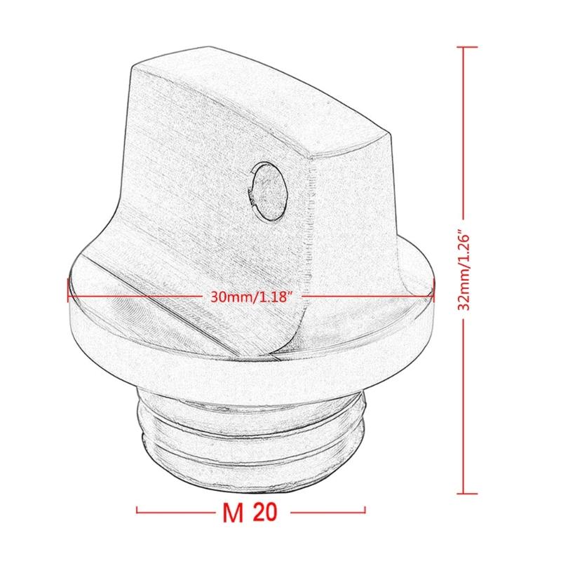 Крышки маслозаливной горловины M20x2.5 Крышки маслозаливной горловины Заглушка Крышка Алюминиевый сплав-