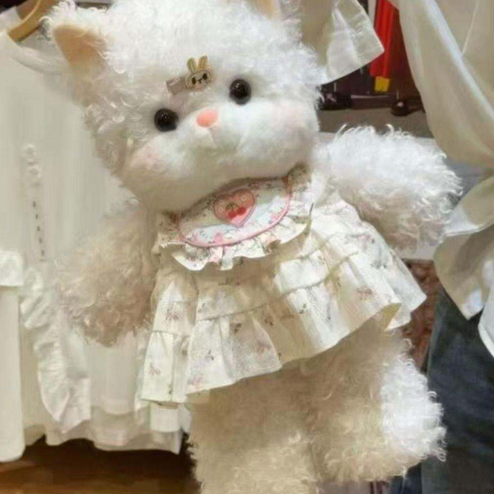 Cat Stuffed Animal Plush Pillow Emotional Support Fluffy Stuffed Cat Kawaii Plush Toy Kids Gift