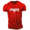 Summer adult clothing skull print fashionable casual sports T-shirt men's round neck comfortable short sleeved quick drying T-sh