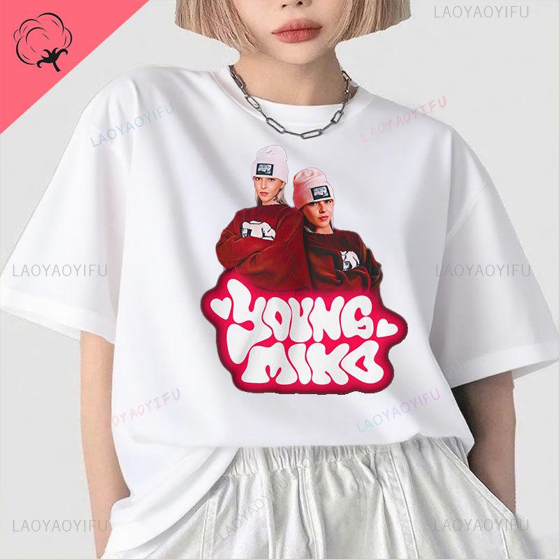 Camisetas Young Miko T Shirt Playera Baby Miko 90s Vintage Tee World Tour New Fashion Hot Popular Beautiful Women Y2k Clothes