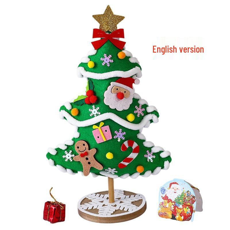 Handmade DIY Christmas Tree Decoration Kit for Kids - Tabletop Ornament Craft Set
